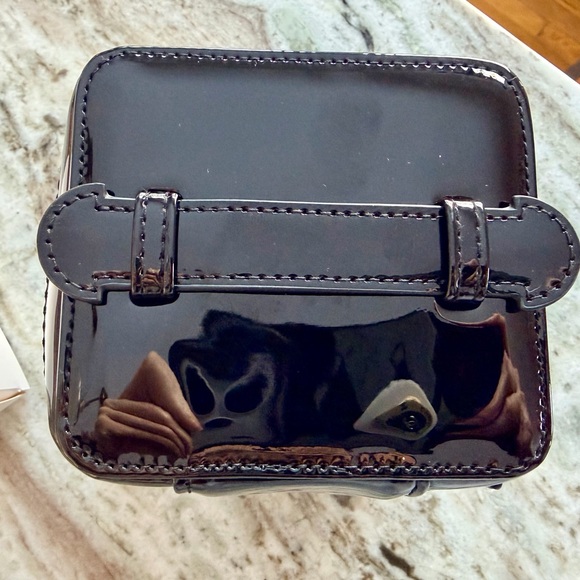 Dior ALL Black Patent Pleather Train Case NEW in original box Zipper pull SEALED - Picture 8 of 15